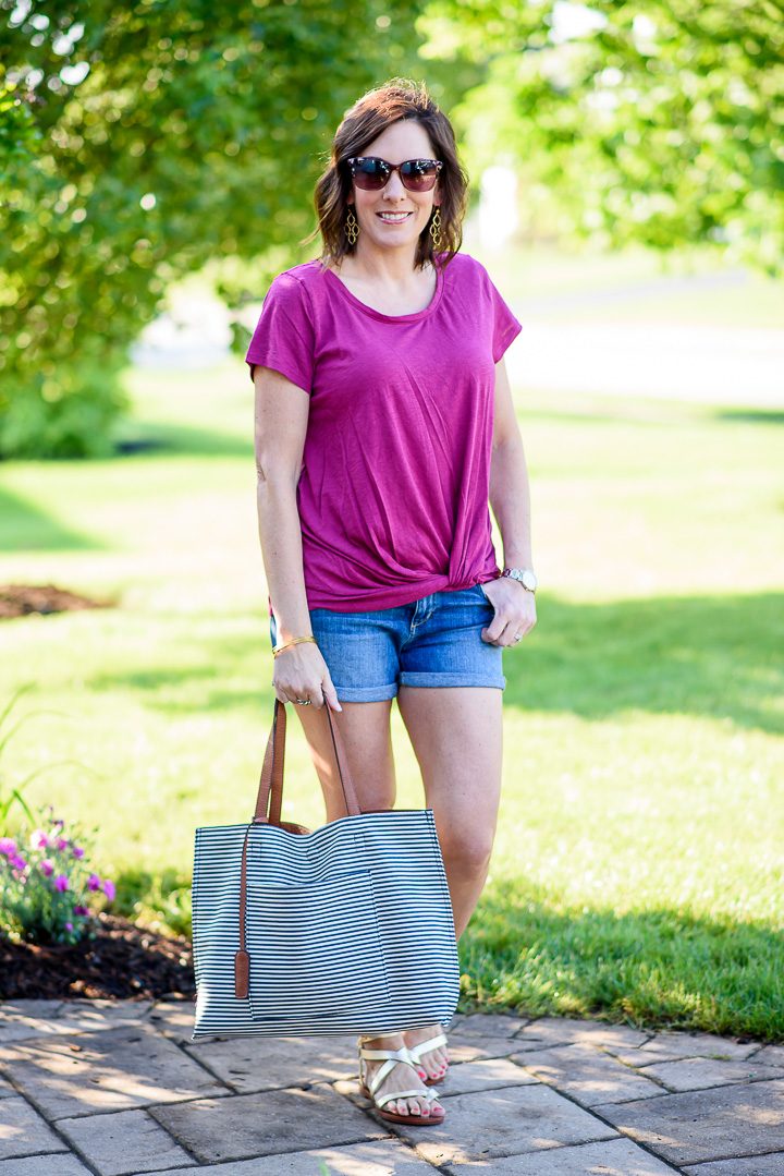 Easy Summer Shorts Outfit for Moms