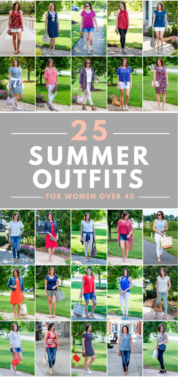 25 Summer Outfits for Women Over 40 - wearable summer outfits for your summer style inspiration!