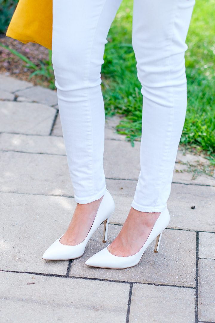 White Jeans and White Pumps